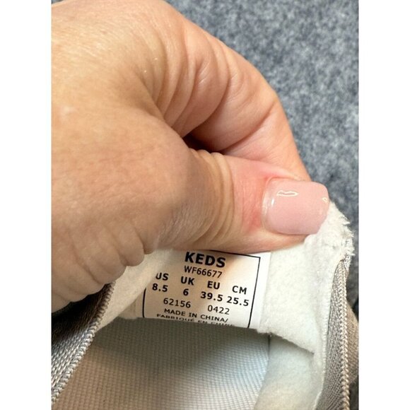 Keds Kickback WF66677 Womens US 8.5 Sneakers Gray Canvas Slip On Casual Shoes - Picture 5 of 7